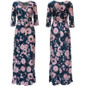 Women Summer Floral Print Maxi Dress Boho Style Long Beach Dress