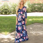 Women Summer Floral Print Maxi Dress Boho Style Long Beach Dress
