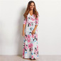 Women Summer Floral Print Maxi Dress Boho Style Long Beach Dress