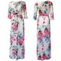 Women Summer Floral Print Maxi Dress Boho Style Long Beach Dress