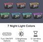Housbay Glow Small Alarm Clock Radio for Bedrooms with 7 Color Night Light