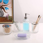 5 Pieces Glass Bathroom Accessory Collection Vanity Countertop Set