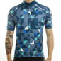 Full Zip Pixelated Triangle Cycling Jersey