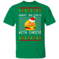 Happy Holidays With Cheese T-Shirt Hamburger Ugly Christmas Shirt Design Cute Gift For Girl