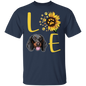 Adorable Dachshund Paw Love Sunflower Shirt Womens - Gifts For Dog Lover