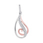 Diamond Fashion Pendant |  10kt White Gold Womens Round Diamond Fashion Pendant 1/20 Cttw |  Splendid Jewellery