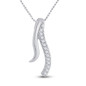 Diamond Fashion Pendant |  10kt White Gold Womens Round Diamond Fashion Pendant 1/20 Cttw |  Splendid Jewellery