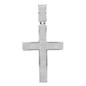 Men's Diamond Charm Pendant |  10kt White Gold Mens Round Diamond Roman Cross Charm Pendant 1-7/8 Cttw |  Splendid Jewellery