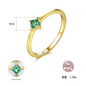 925 Sterling Silver Emerald Ring Jewelry