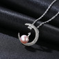 925 Sterling Silver Chains Necklace Natural Pearl Pendant