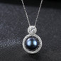 925 Sterling Silver Chains Necklace Natural Pearl Pendant