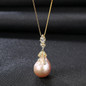 925 Sterling Silver Chains Necklace Natural Pearl Pendant