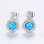 925 Sterling Silver Jewelry Opal Earrings