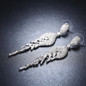 18ct White Gold Finish Fashion Jewelry Drop Dangle Tassel Earrings