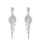 18ct White Gold Finish Fashion Jewelry Drop Dangle Tassel Earrings