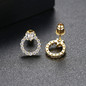 Gold Finish Fashion Jewelry Stud Earrings
