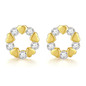 Gold Finish Fashion Jewelry Stud Earrings