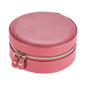 Leather Round Portable Jewelry Storage Box