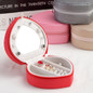 Leather Heart-shaped Portable Jewelry Storage Box