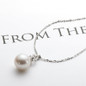 Queen Crown Sterling silver 9.5-10mm Freshwater White Pearl Pendant Necklace