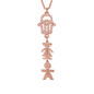 Inlay Hamsa Necklace With Kids