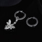 Bee 925 Sterling Silver Asymmetrical Hoop Earrings