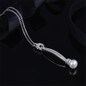 Dainty Sterling Silver Pearl Knot Pendant Necklace