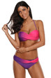 Purple Rosy Tie Dye Bikini Swimwear