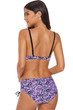 Lilac Floral Accent Bikini Tie Side Bottom Swimsuit