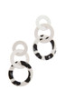 Animal Print Circle Metal Post Drop Earring