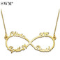 JOSEOD Custom 4 Name Necklace Infinity Necklace