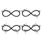 JOSEOD Custom 4 Name Necklace Infinity Necklace
