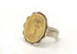Israeli Old, Collector'S Coin - 10 Agorot Coin Ring