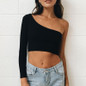 Designer Off Shoulder Knitting Sexy Knitted Crop Top for Women