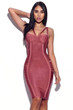 Socorro Pink Bandage Dress