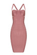 Socorro Pink Bandage Dress