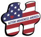 Autism Awareness America Flag Puzzle Piece Decal