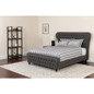 King Platform Bed-Dark Gray