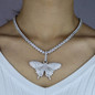 Iced Out Butterfly Necklace