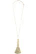 Elongated tassel pendant necklace