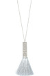 Elongated tassel pendant necklace