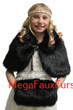Black Faux Fur Hand Muff Fleece Lining for kids