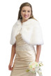 White Faux Fur Cape Fox, faux fur shrug, faux fur wrap, faux fur stole
