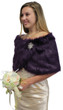 Purple Faux Fur Wedding Wrap, Bridal Fur Shrug, Fur Stole, Fur Shawl