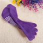 Elastic Cotton Yoga Sock Non Slip Full Toe Grip Fitness Silicon Massage Dots Sock 5 Colors