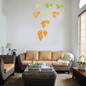 3D Leaves Wall Decals 3 Pcs 10 Colors Acrylic Home Bedroom Living Room Wall Stickers Decor