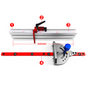 Woodworking 450mm 0-90 Degree Angle Miter Gauge System with 600/800mm Aluminum Alloy Fence and Stop Sawing Assembly Ruler for Table Saw Router Table Miter Saw