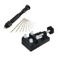 Mini Aluminum Hand Drill with Carving Bench Clamp and 10 Twist Drills