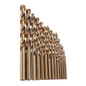 Drillpro 15pcs 1.5-10mm HSS M35 Cobalt Twist Drill Bit for Metal Stainless Steel Aluminium Copper