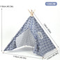 1.35/1.65m Children Kids Play Tent Foldable Portable Cotton Hemp Pyramid Playhouse Indoor Outdoor